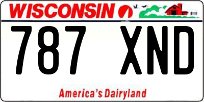 WI license plate 787XND