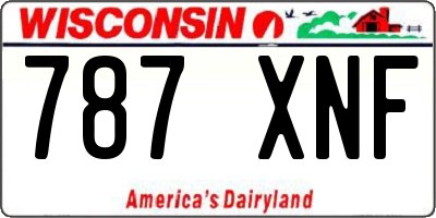 WI license plate 787XNF