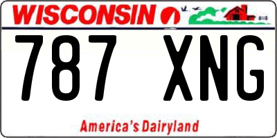 WI license plate 787XNG