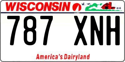 WI license plate 787XNH