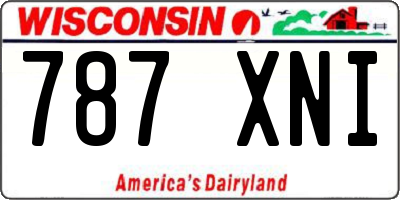 WI license plate 787XNI