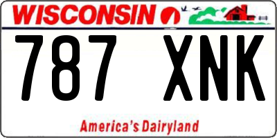 WI license plate 787XNK
