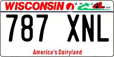 WI license plate 787XNL