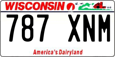 WI license plate 787XNM