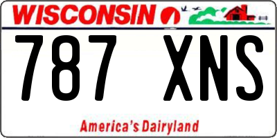 WI license plate 787XNS
