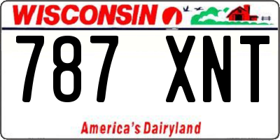 WI license plate 787XNT