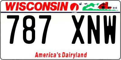 WI license plate 787XNW