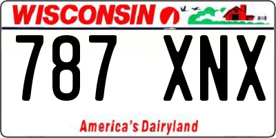 WI license plate 787XNX