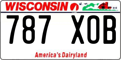 WI license plate 787XOB