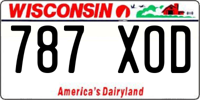 WI license plate 787XOD