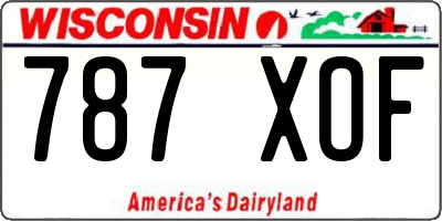 WI license plate 787XOF