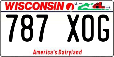 WI license plate 787XOG