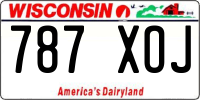 WI license plate 787XOJ