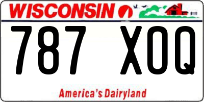 WI license plate 787XOQ