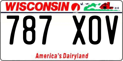 WI license plate 787XOV