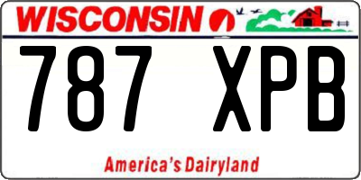 WI license plate 787XPB