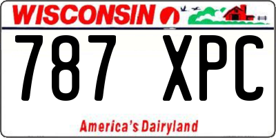 WI license plate 787XPC
