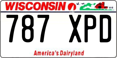 WI license plate 787XPD