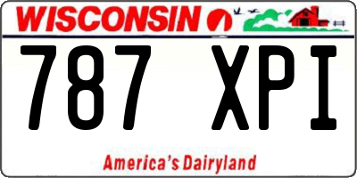 WI license plate 787XPI