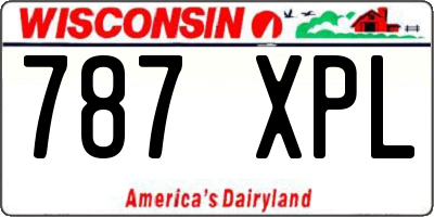 WI license plate 787XPL