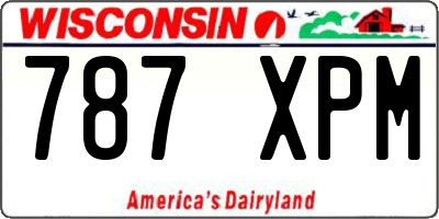 WI license plate 787XPM