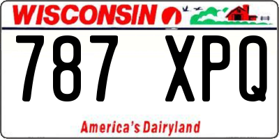 WI license plate 787XPQ