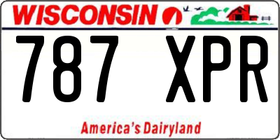 WI license plate 787XPR
