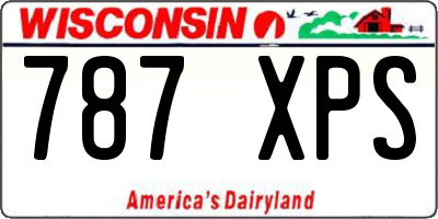 WI license plate 787XPS