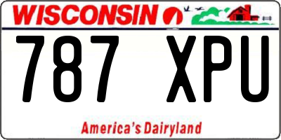WI license plate 787XPU