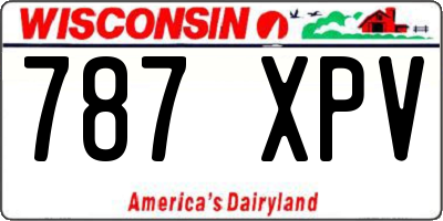 WI license plate 787XPV