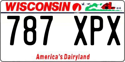 WI license plate 787XPX