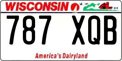 WI license plate 787XQB