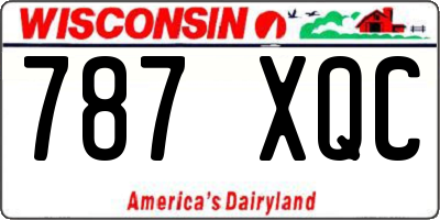 WI license plate 787XQC