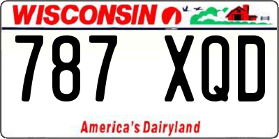 WI license plate 787XQD