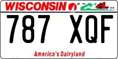 WI license plate 787XQF