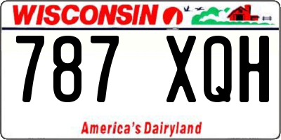 WI license plate 787XQH