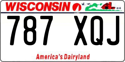 WI license plate 787XQJ