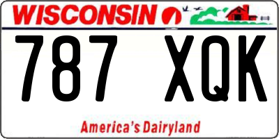WI license plate 787XQK