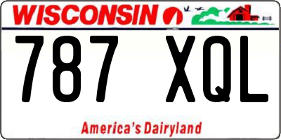 WI license plate 787XQL