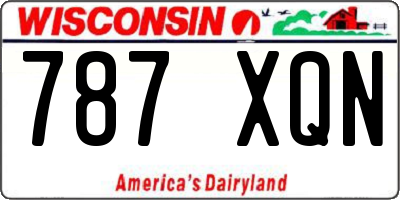 WI license plate 787XQN