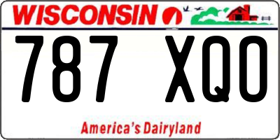 WI license plate 787XQO