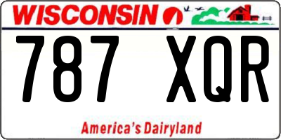 WI license plate 787XQR