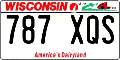 WI license plate 787XQS