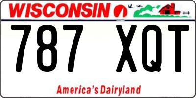 WI license plate 787XQT