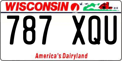 WI license plate 787XQU