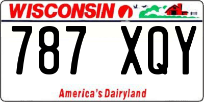 WI license plate 787XQY