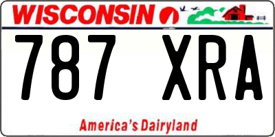 WI license plate 787XRA