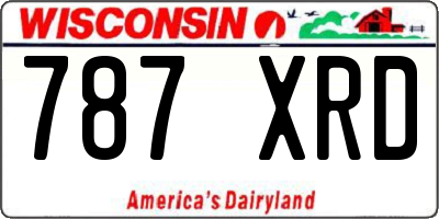 WI license plate 787XRD