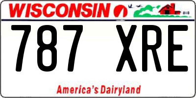 WI license plate 787XRE