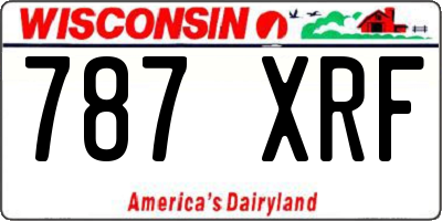 WI license plate 787XRF